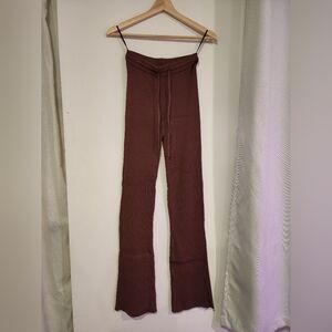 Nanushka Cornelie Brown High Rise Pants